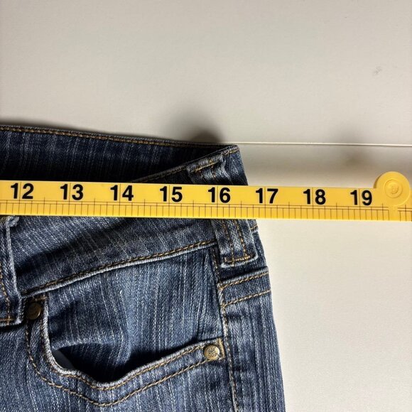 Touch by Alyssa Milano Verticle Stripe Low-rise Boot-Cut Bears Jeans Size 10 - Picture 12 of 14